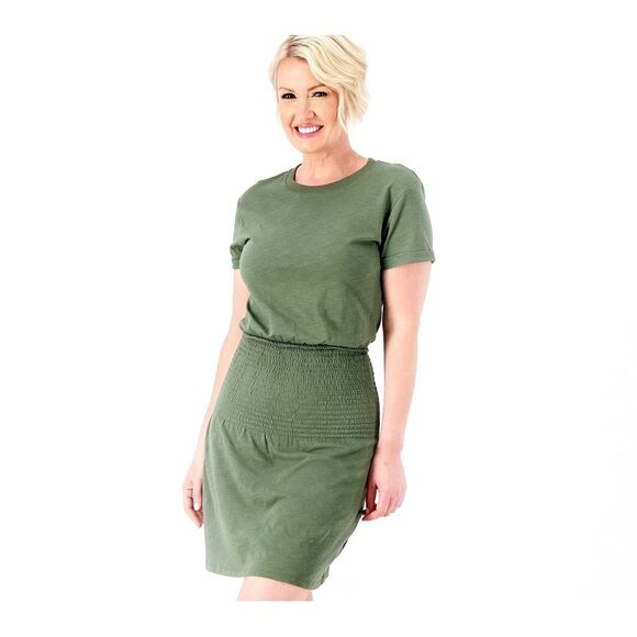 Candace Cameron Bure Women's Dress Sz M Regular Breezy Cotton Gray A624284 - Picture 1 of 4